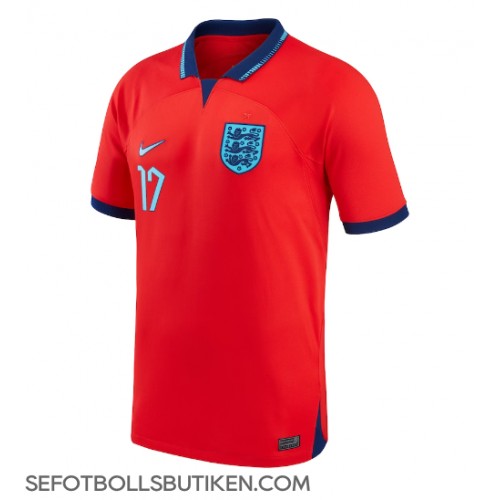 England Bukayo Saka #17 Replika Borta matchkläder VM 2022 Korta ärmar